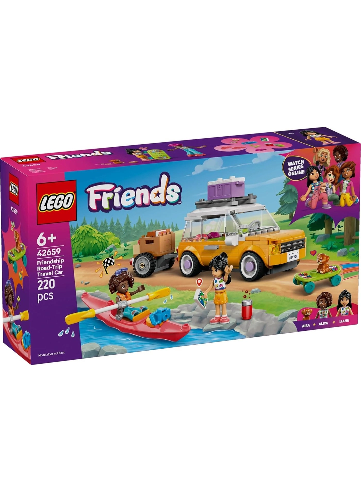 Friendship Road-Trip Travel Car (42659) - 2 mini dolls Trailer Kayak