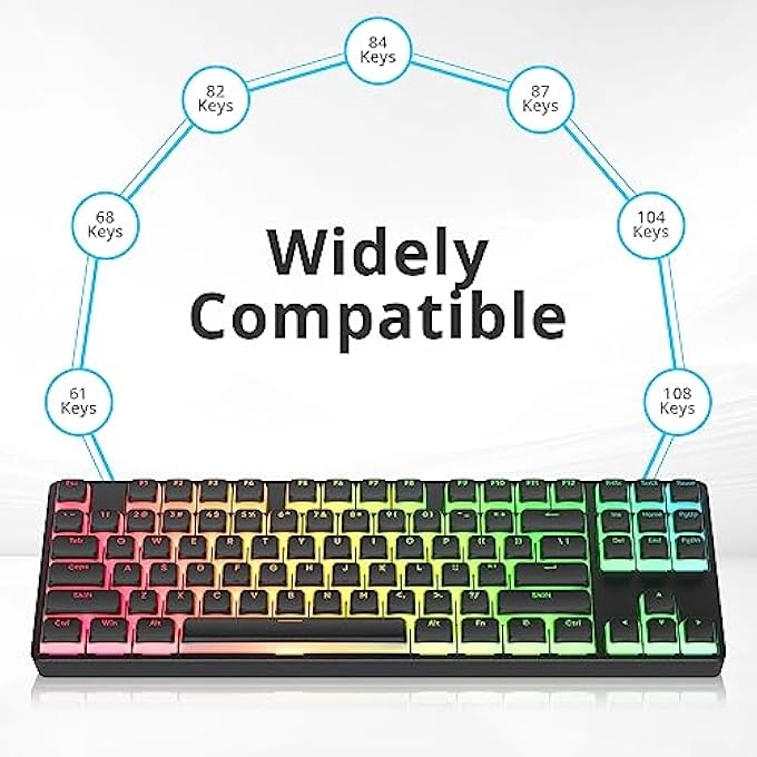 PUDDING KEYCAPS 2 - 112 KEYS PBT BLACK