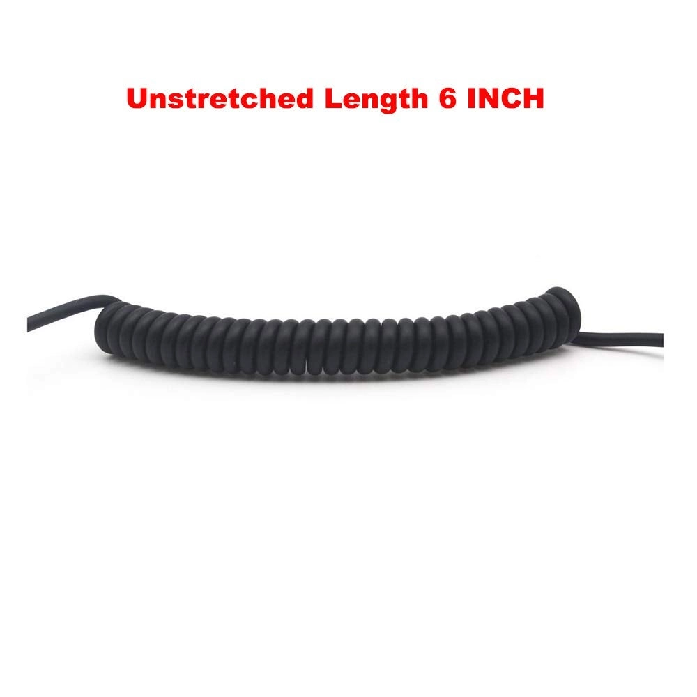 3.5mm TRS Audio Coiled Cable - 30cm Pack