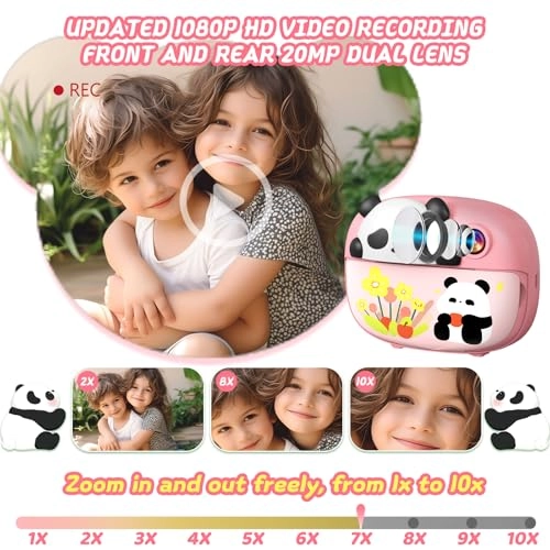 Panda Kids Camera - 12MP 1080P 32GB