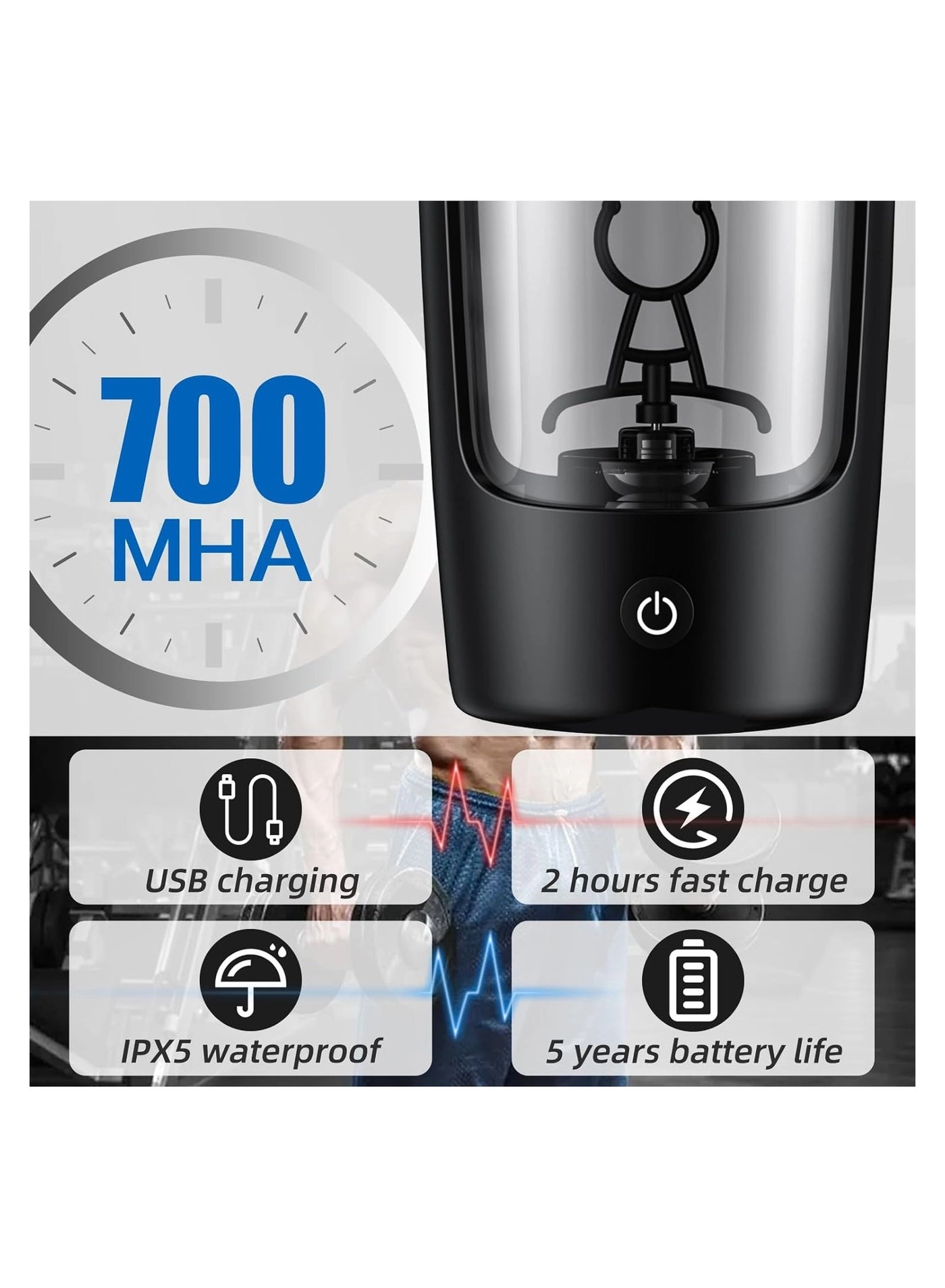 Shaker Bottle - Electric Tritan 650 ml