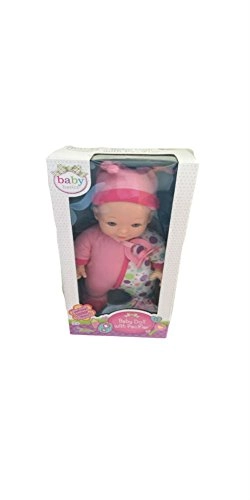 Baby Doll - 11-inch Soft body Pacifier or Rattle Ages 2+