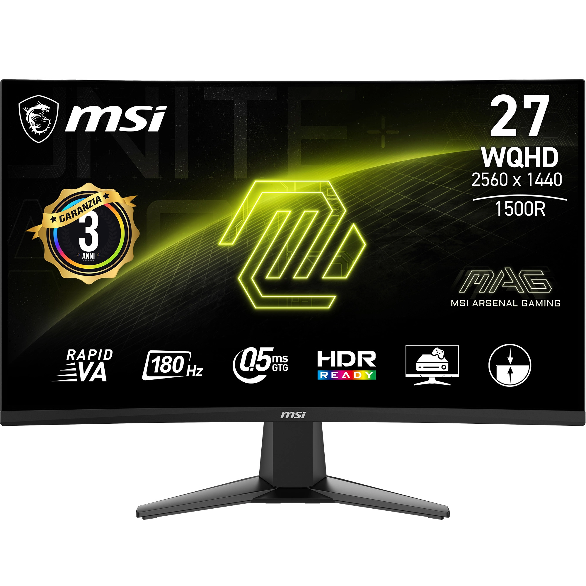 MSI MAG 27CQ6F - 9S6-3CD91M-009 27 inch 2560 X 1440 pixels