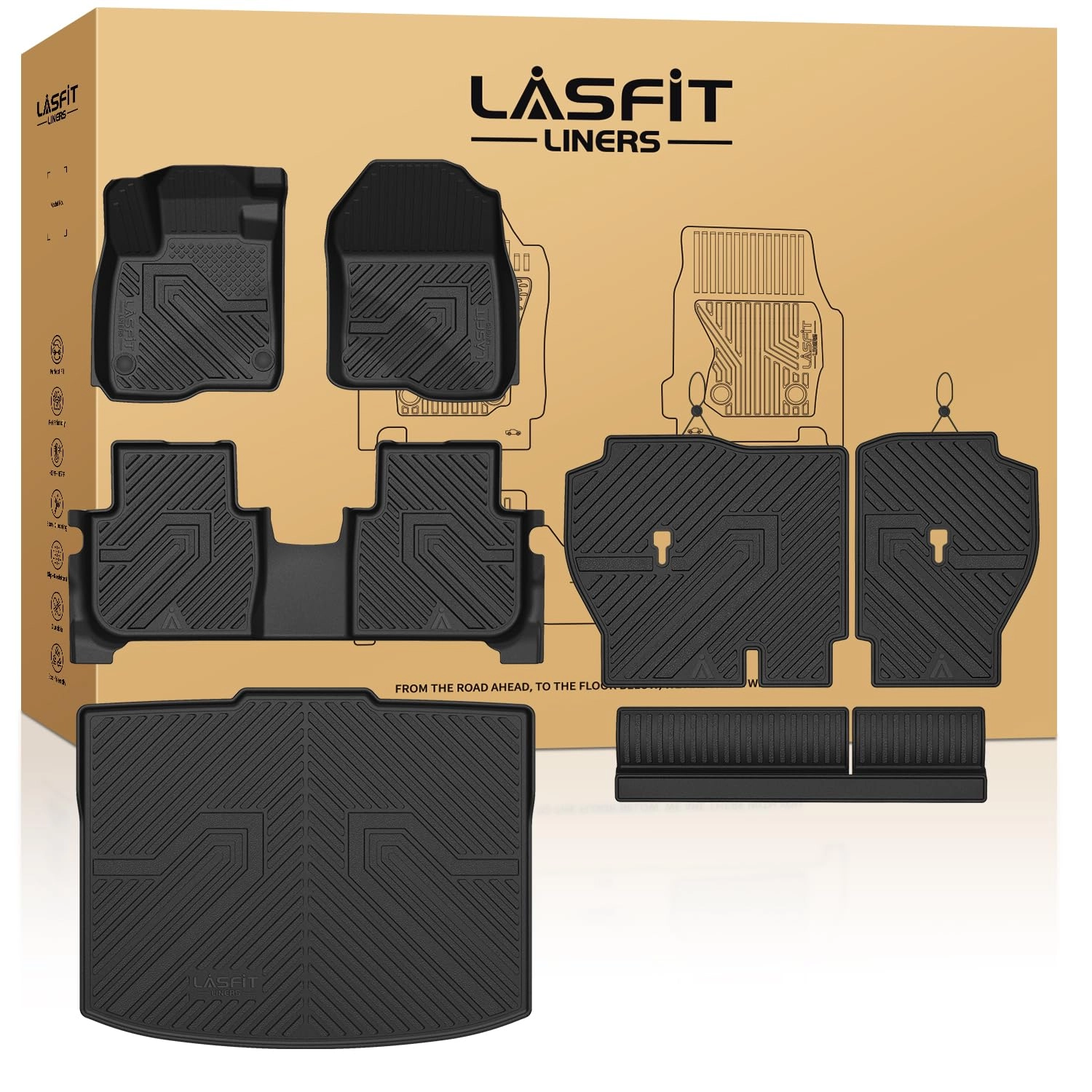 LASFIT Full Set Floor Mats for Honda CR-V - 2026 2025 2024 2023 Lower Position