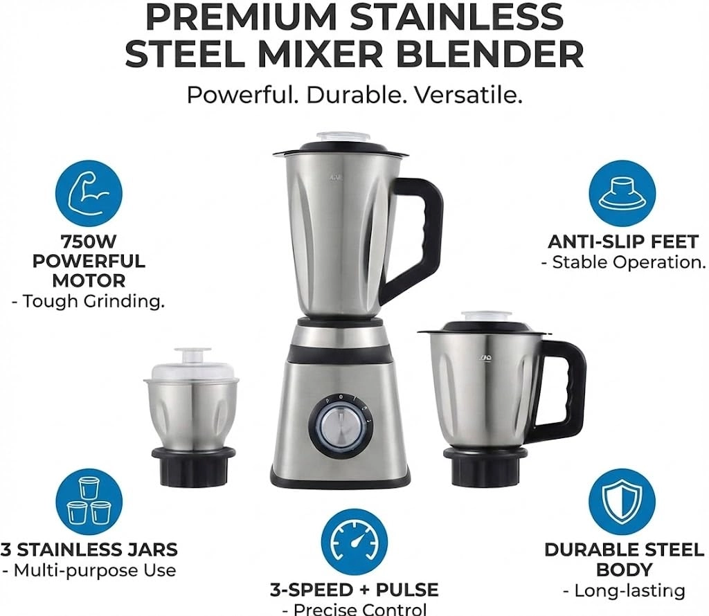 Juicer Blender Grinder 3-in-1 - 750W