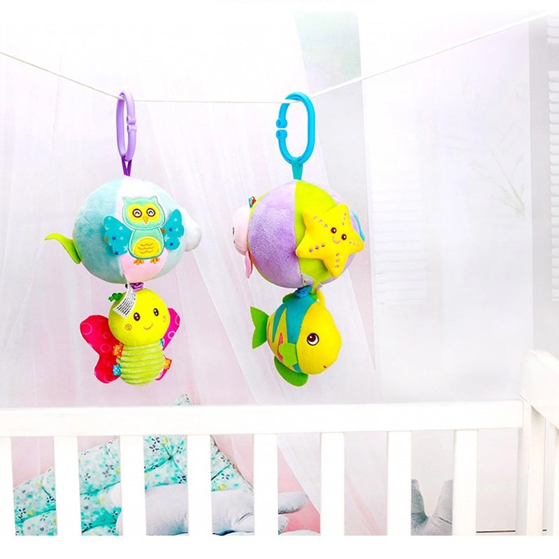 Baby Stroller Plush Hanging Mobile Rattle Toy - Suitable for 3 months and above