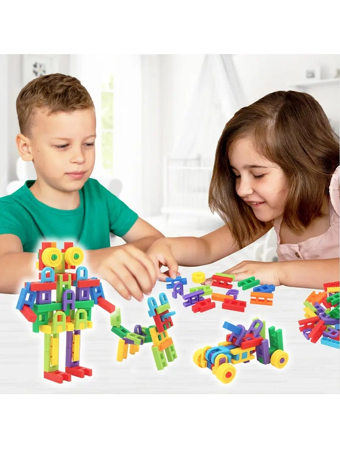 DIY Plastic 3D Building Blocks - 216 pcs
