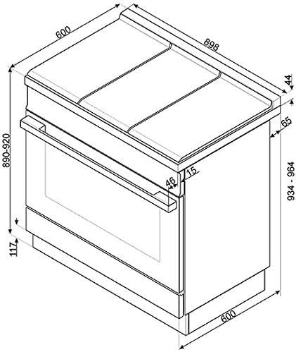 Smeg Portofino CPF9GMR Dualfuel Cooker