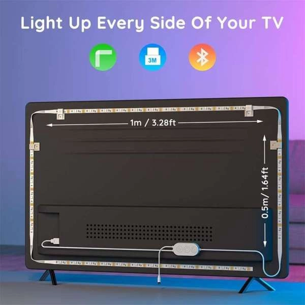 RGB Smart TV LED Backlight - 10 Feet Long