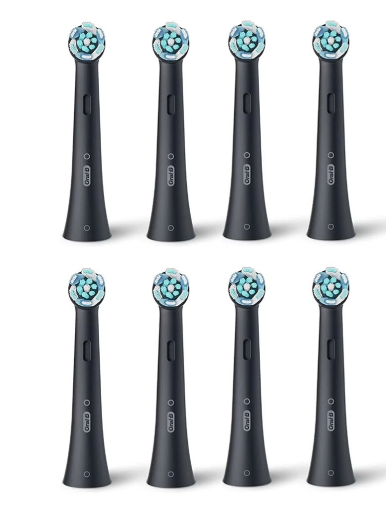 iO Ultimate Clean Replacement Brush Head - 8 Count Black for Electric Rechargeable