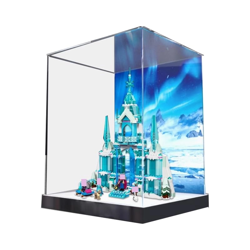 HCAEIOFJ Clear Acrylic Display Case (43244) - 33x20x40cm High Bottom+background