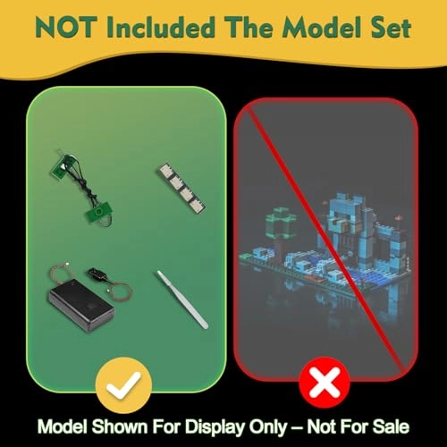 Lighting kit Compatible with LEGO 21261 The Wolf Stronghold - Plastic 1 less than 5V