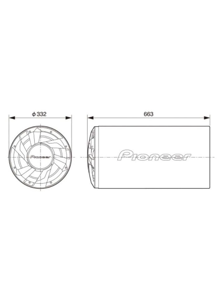 TS-WX300TA - 12″ Bass-Reflex Tube Type Active Subwoofer