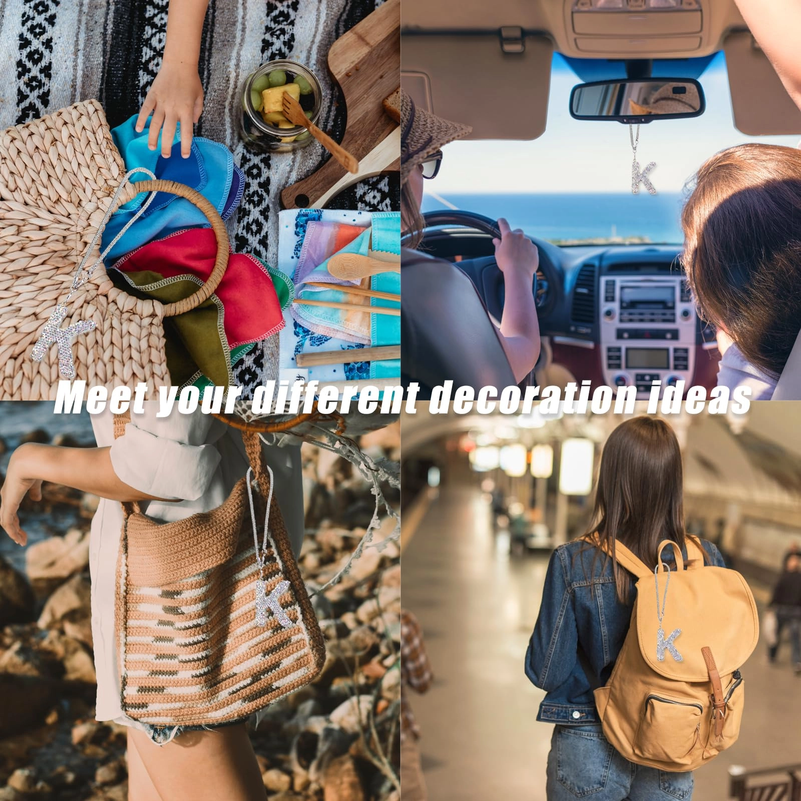 Bling Car Letter Charm