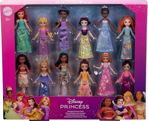 Mulan Princess Doll + Ariel Princess Doll + Rapunzel Princess Doll + Jasmine Princess Doll + Snow White Princess Doll + Tiana Princess Doll + Merida Princess Doll + Moana Princess Doll + Aurora Princess Doll + Pocahontas Princess Doll + Belle Princess Doll + Cinderella Princess Doll
