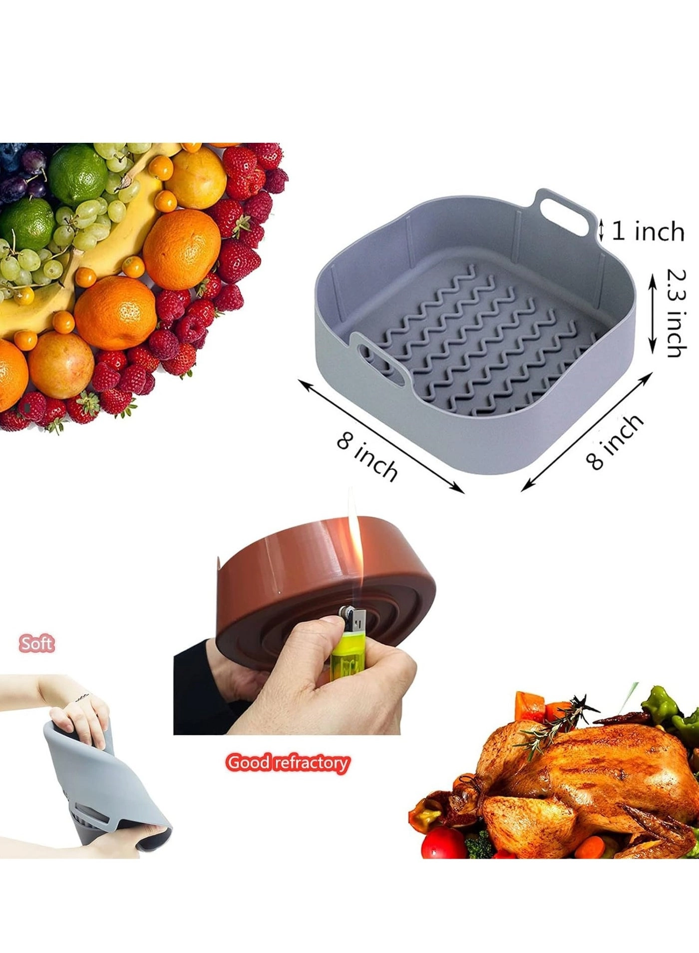 Air Fryer Silicone Liner - food-grade silicone