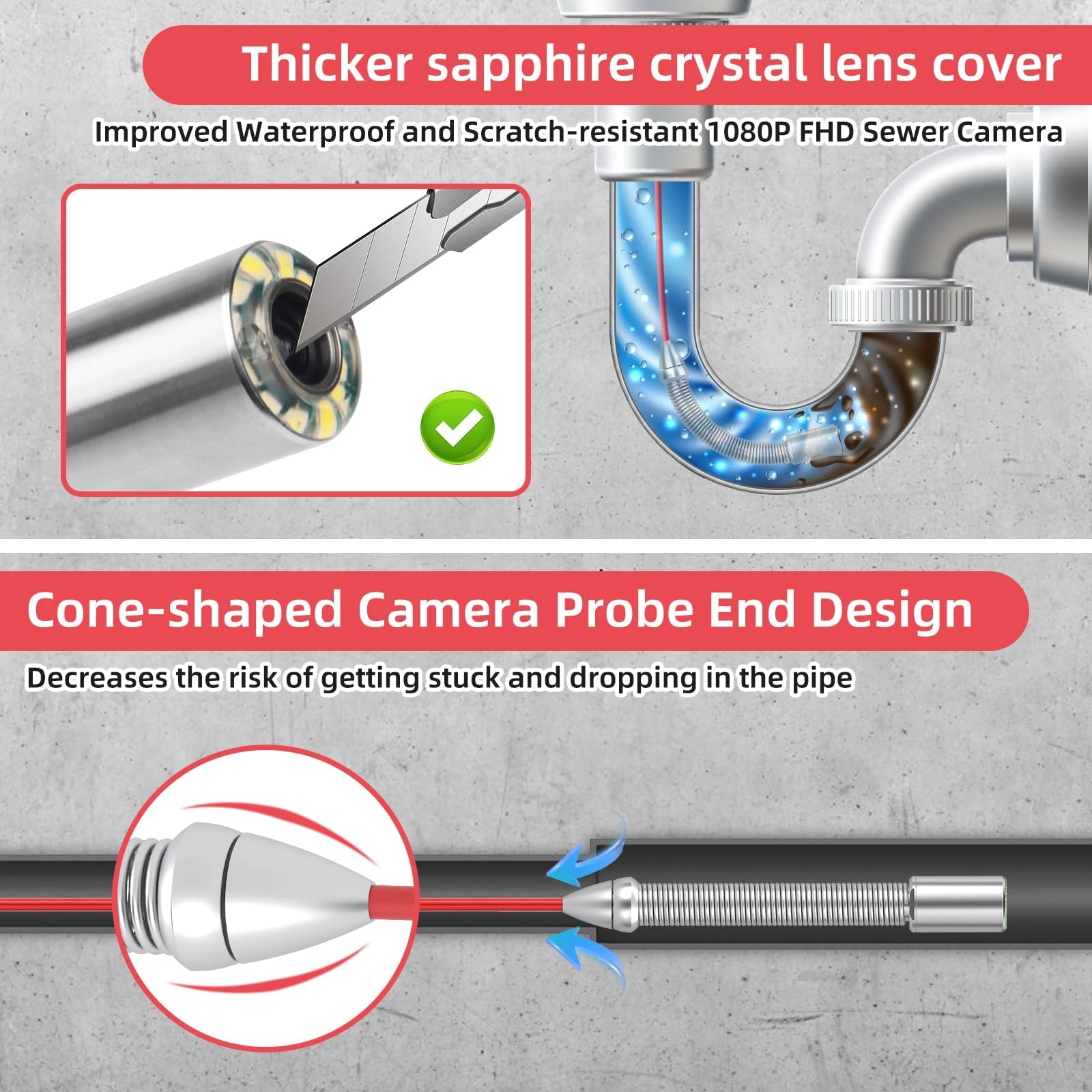 Drain camera - 50M/165FT 5mm