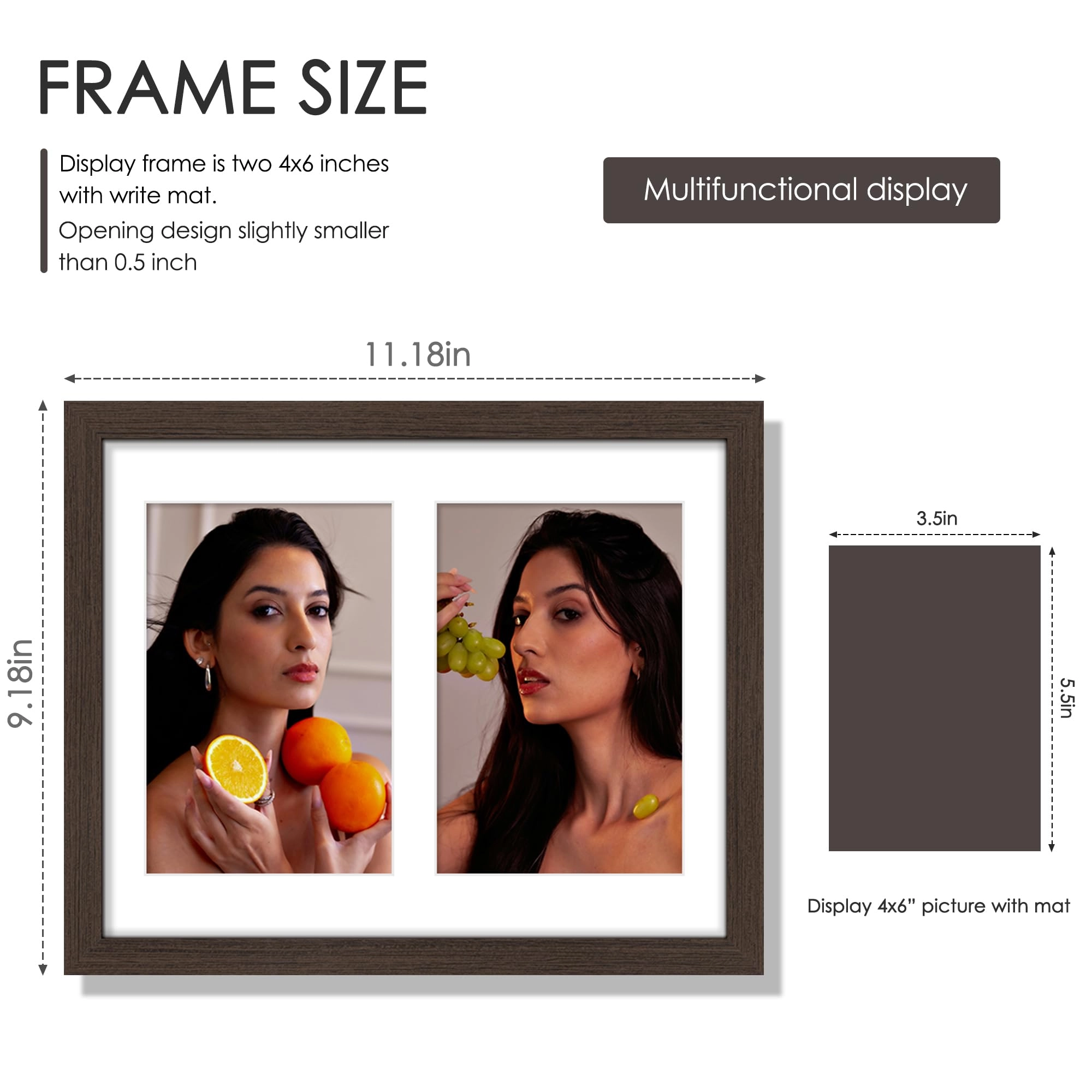 Double Picture Frame - 8x10 Two 4x6