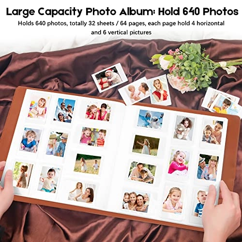 2x3" 640 Pockets Leather Photo Album