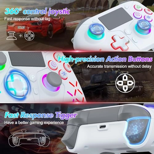 Wireless Controller - Weiß PS-Ⅳ/Pro/Slim/PC