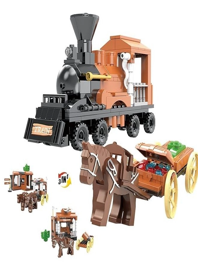 3in1 Train Horse Carriage - Western Cowboy