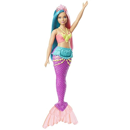 Barbie Dreamtopia Mermaid Doll - 12-inch Teal and Pink Hair Ages 3+