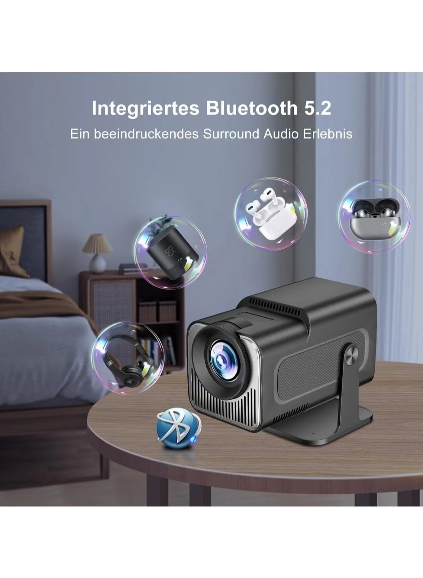 Smart 5G Portable Projector - HD 1080P
