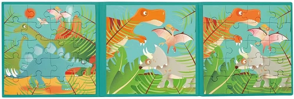 Dinosaurs Magnetic Puzzle Book To Go - 3+ 20 pieces