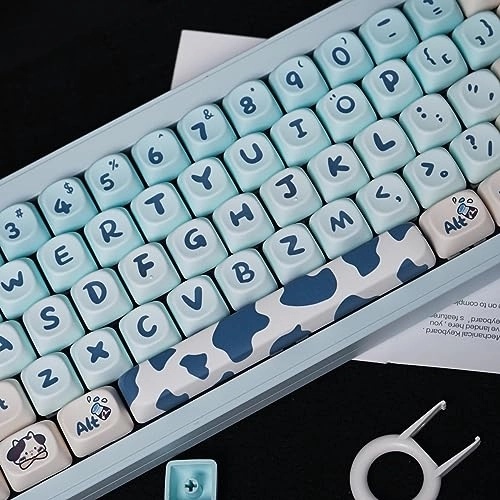 PBT Milk Cow Keycaps Set - MOA Profile Wireless