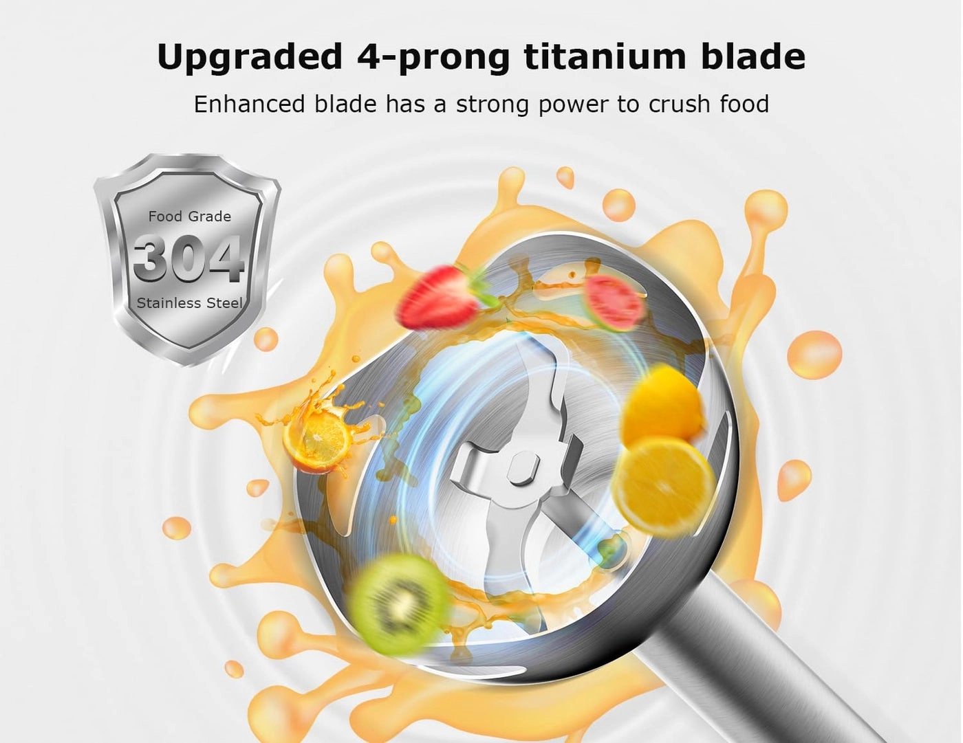 Hand Blender - 2-Speed Portable Stick