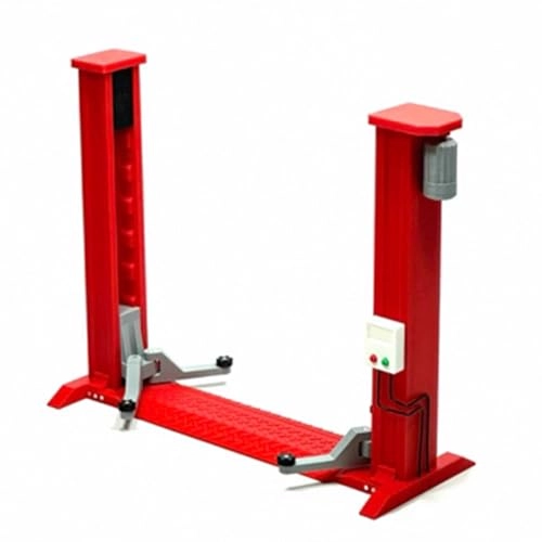 Car Repair Gantry Crane + Oil Storage Rack + Hydraulic Oil Extractor - plastic and metal 1:18