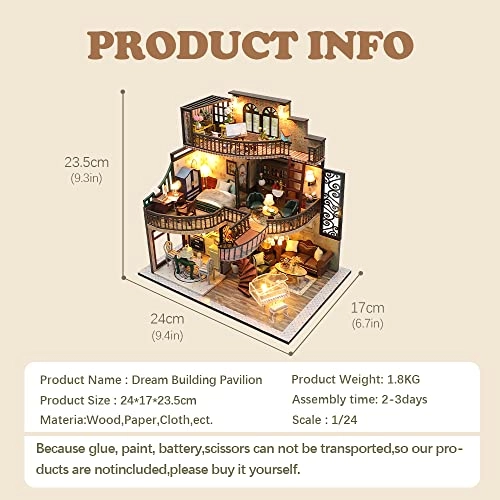 DIY Dollhouse Miniature Kit - 3D Wooden Furniture