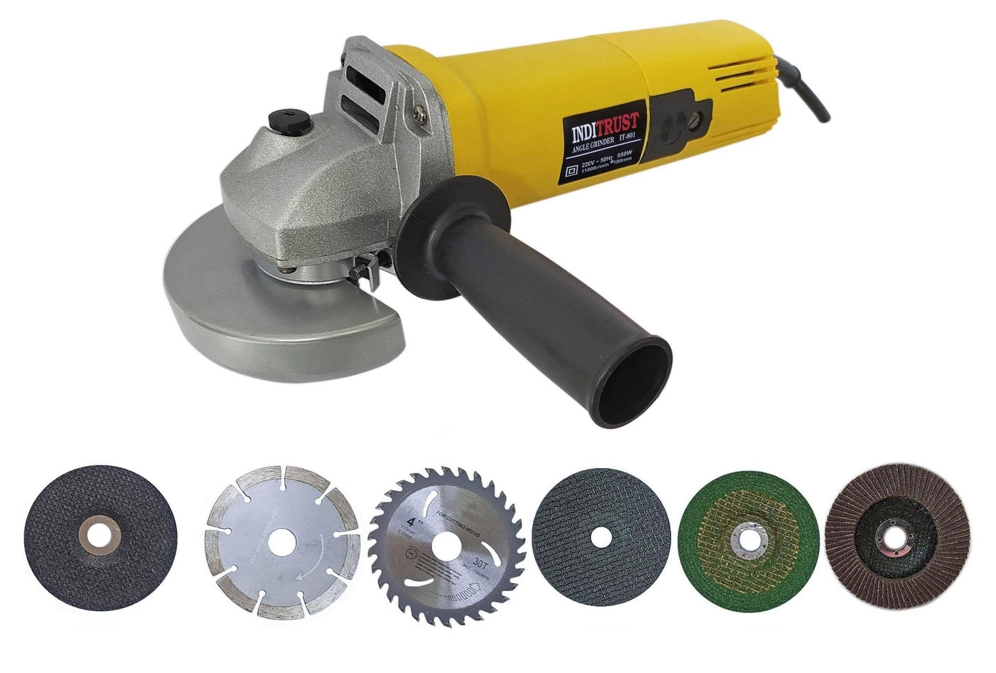 Inditrust Angle Grinder - 100mm + Grinding Disc