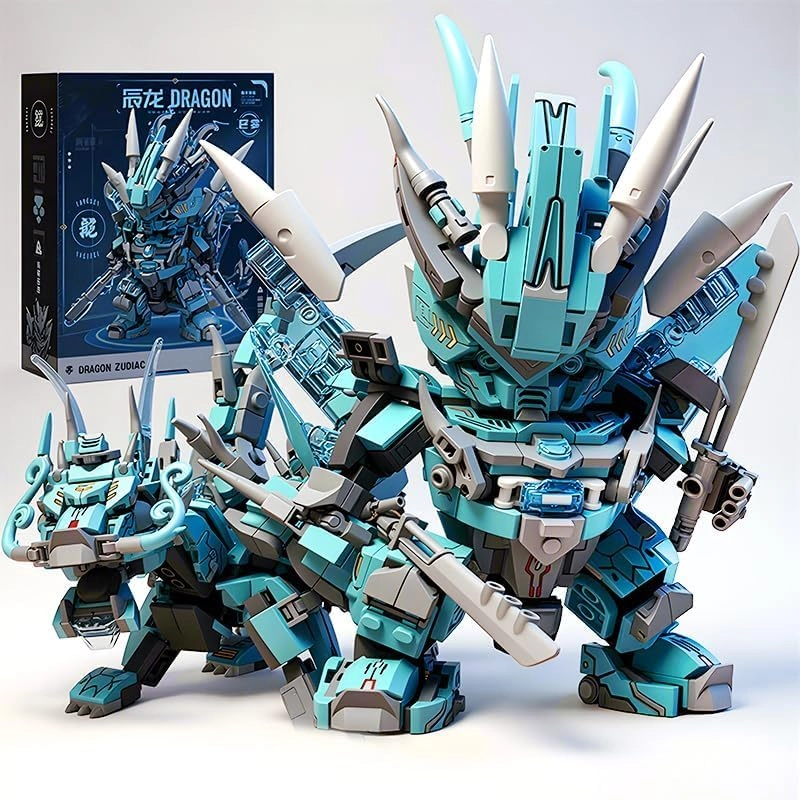 KASTWAVE Dragon Mecha Model (HT-0026) - Mechanical Transforming Building Block