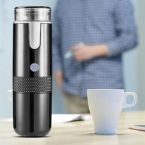 Portable Electric Espresso Machine - 1.6E+2 Milliliters capsules and ground coffee