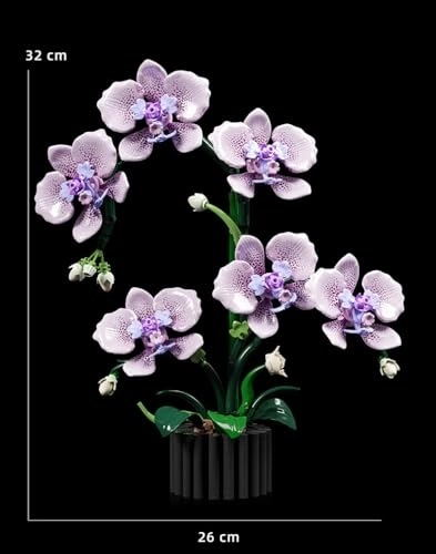 Orchid Flowers Building Kit - Orchid 619pcs Botanical Collection