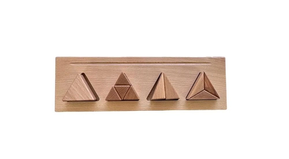 Edu Fun Fraction Board Triangle - Suitable for 3 years and above 11 pieces