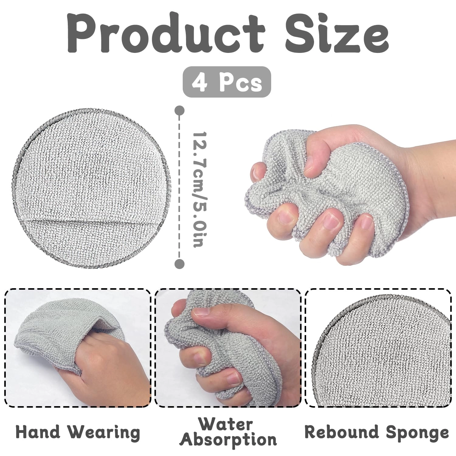 Microfiber Car Wax Applicator Pads