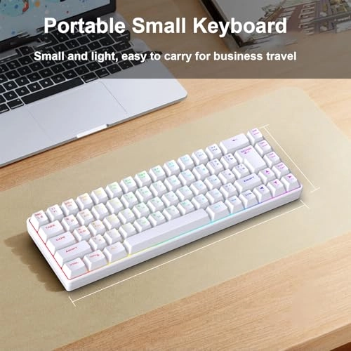 68 Key RGB Mechanical Gaming Keyboard - Wired/Wireless