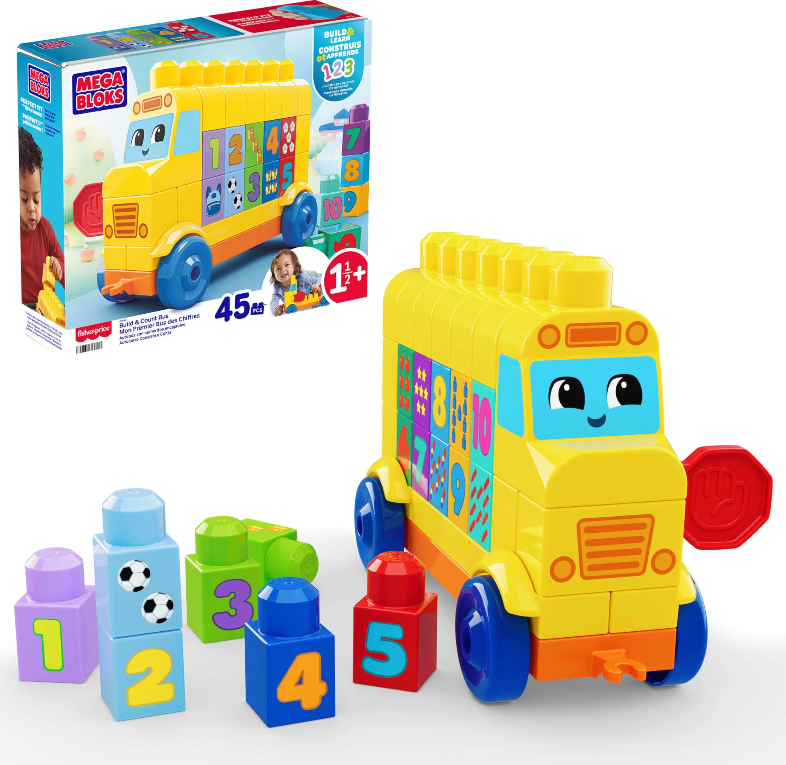 Mattel Build & Count Bus - 45 pcs