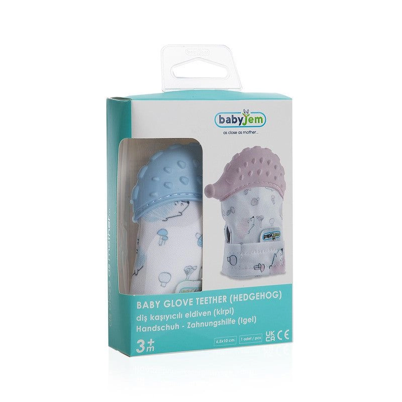 Hedgehog Baby Teethering Gloves - Multi Colour 0 +