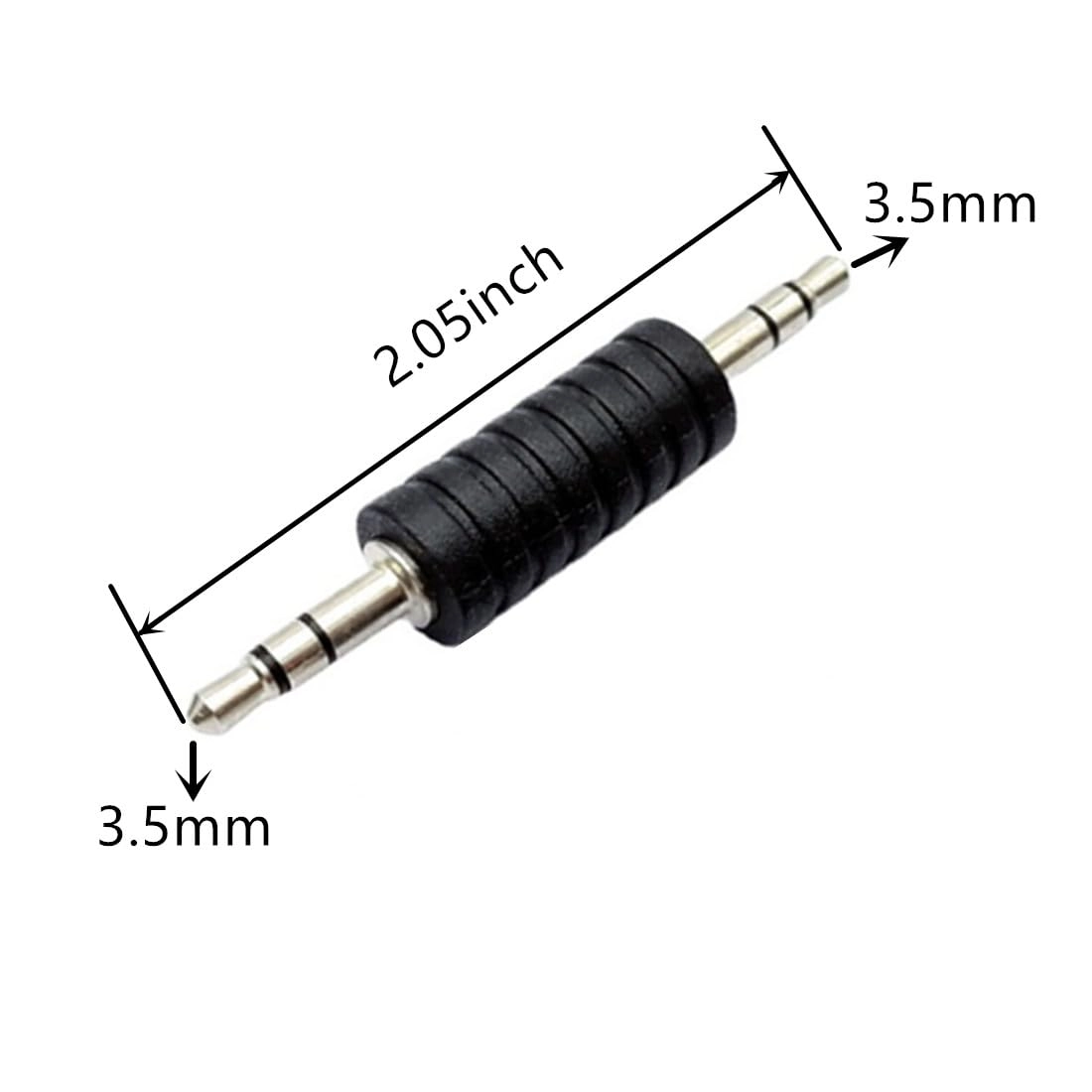3.5mm Jack to 3.5mm Audio Male Adapter Connector Pack