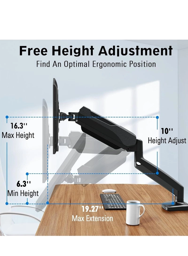 Single Monitor Arm - Single 13-32 Inch VESA 75x75/100x100mm