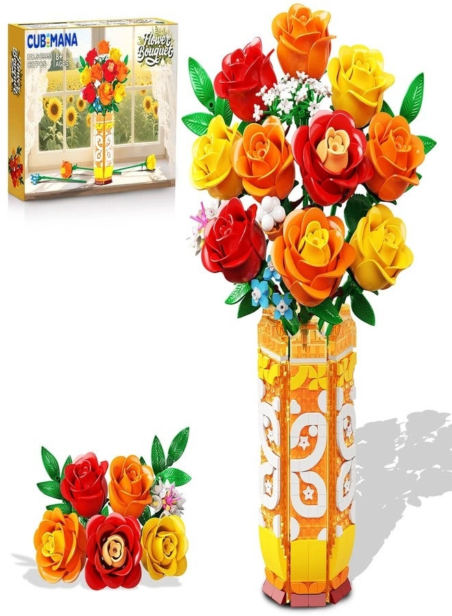 CUBIMANA Flower Bouquet Building Set - 3.6pcs