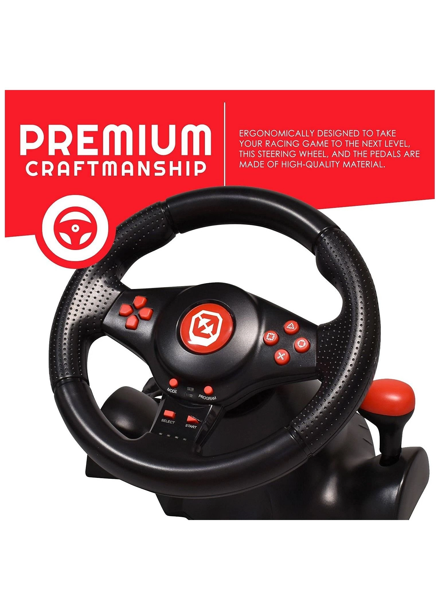 GP-903 Racing Wheel & Pedals - PC & Consoles