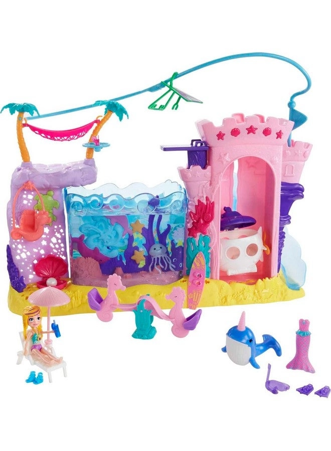 Polly Pocket Sea & Swim Adventure Playset - Water Tank Snorkel Fins