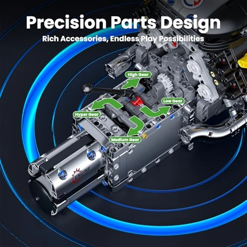 10202 Technik V12 Engine - 1260 pcs