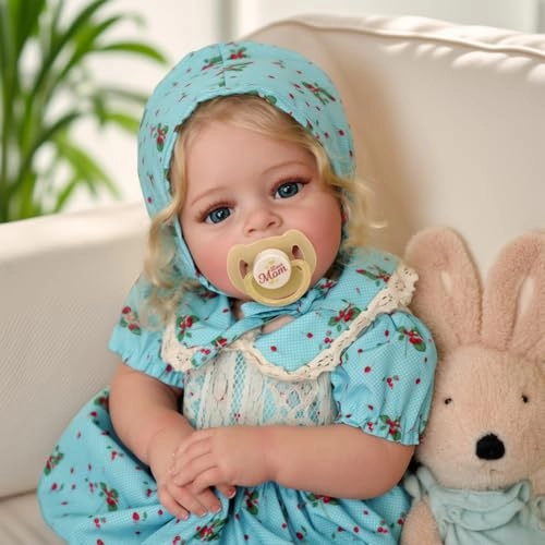 Reborn Baby Doll - 18 Inch Vinyl Girl Blond Ages 3+