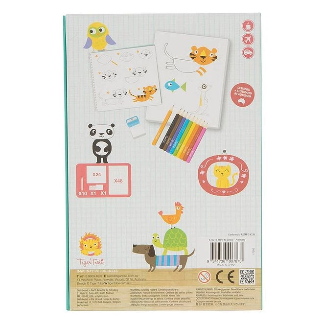 How to Draw Animals Kit - Colour Pens