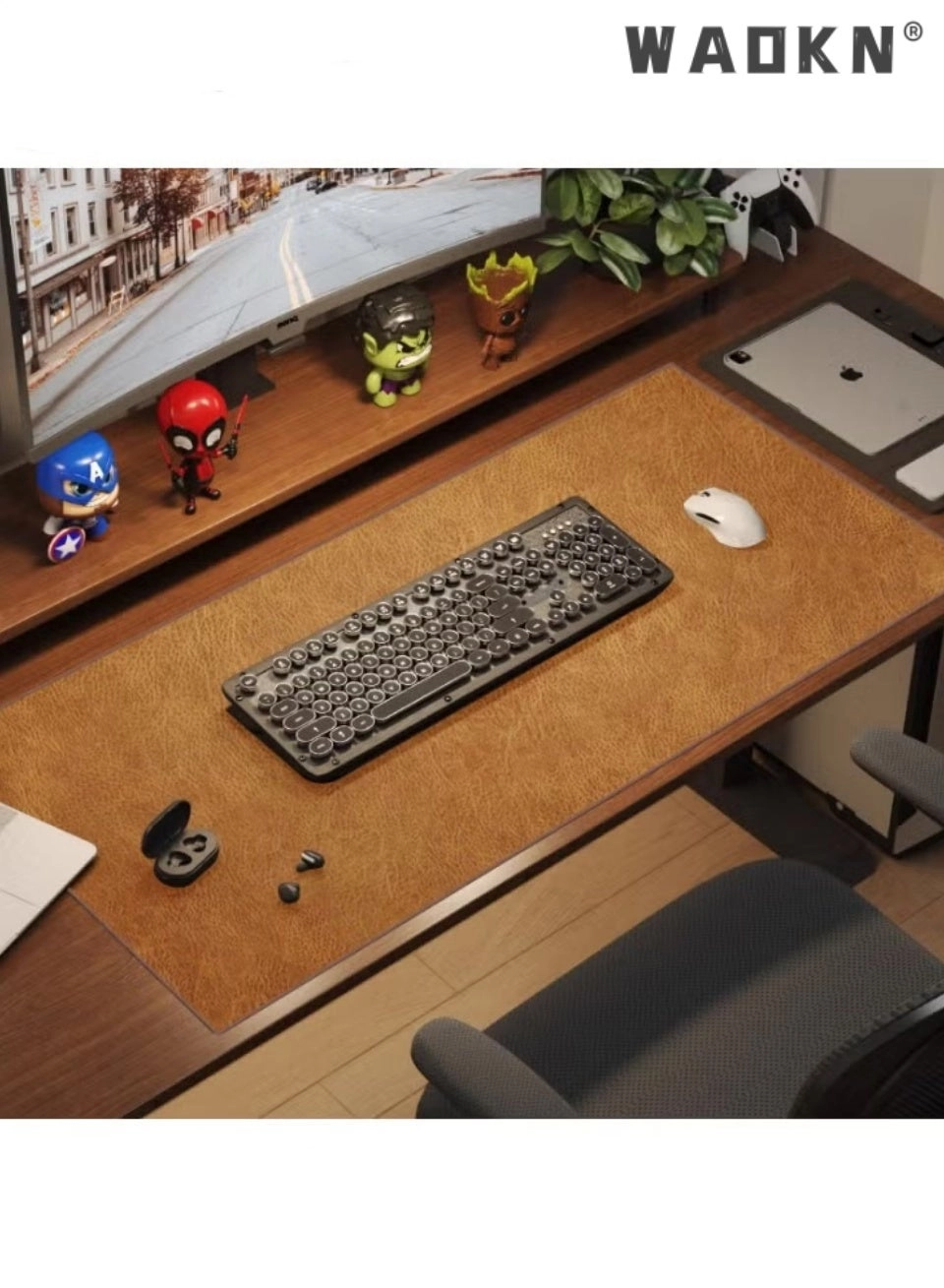 WAOKN L Leather Gaming Mouse Pad